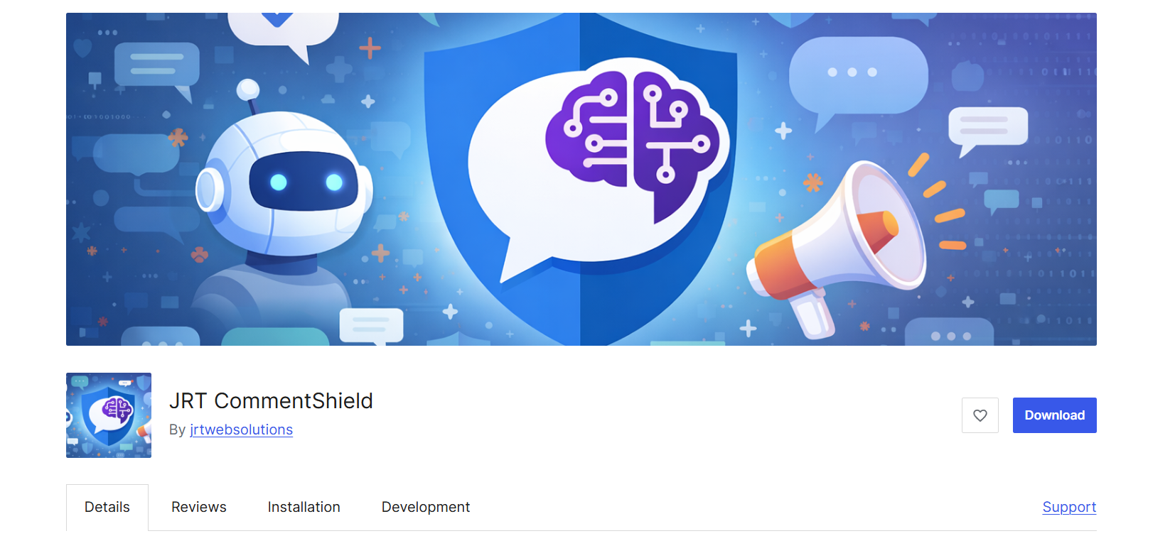 JRT CommentShield plugin settings and spam protection layers